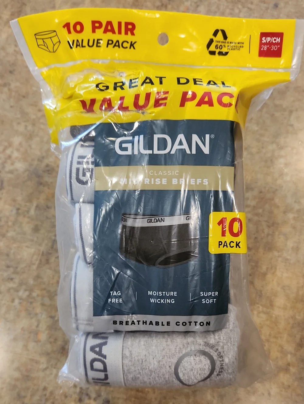 10 Pack Assorted Color Briefs